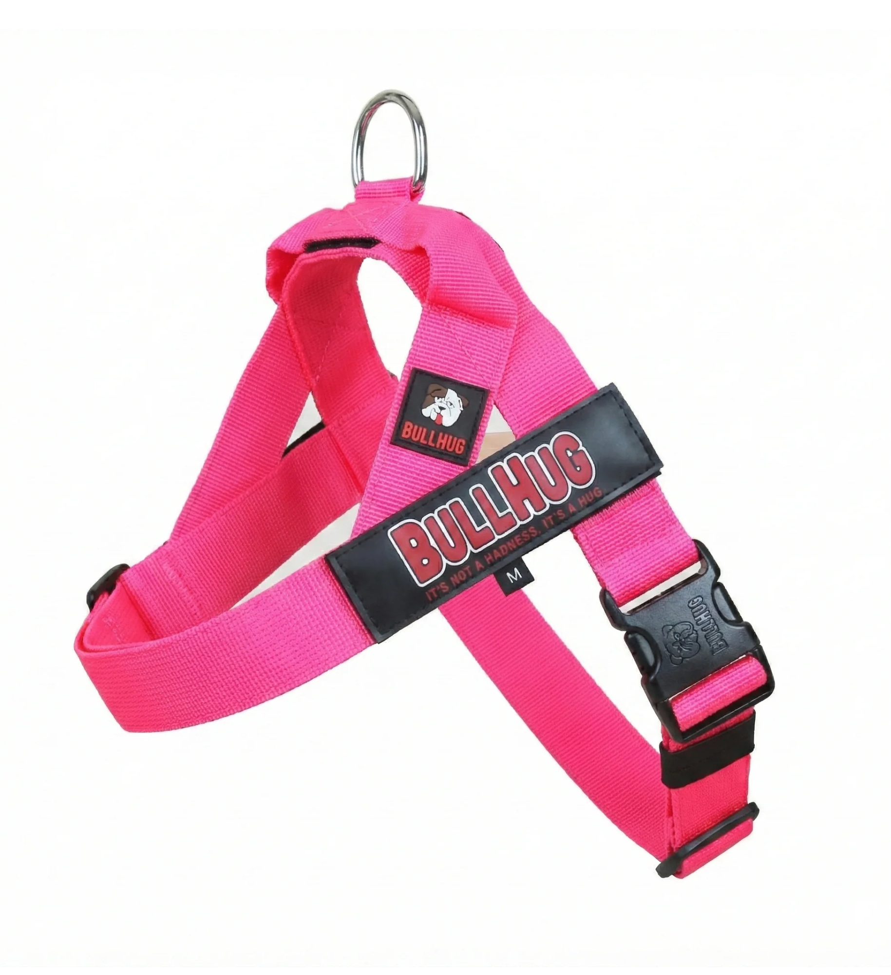 Neon Pink Adjustable No-Choke Dog Harness – No Pull | BullHug