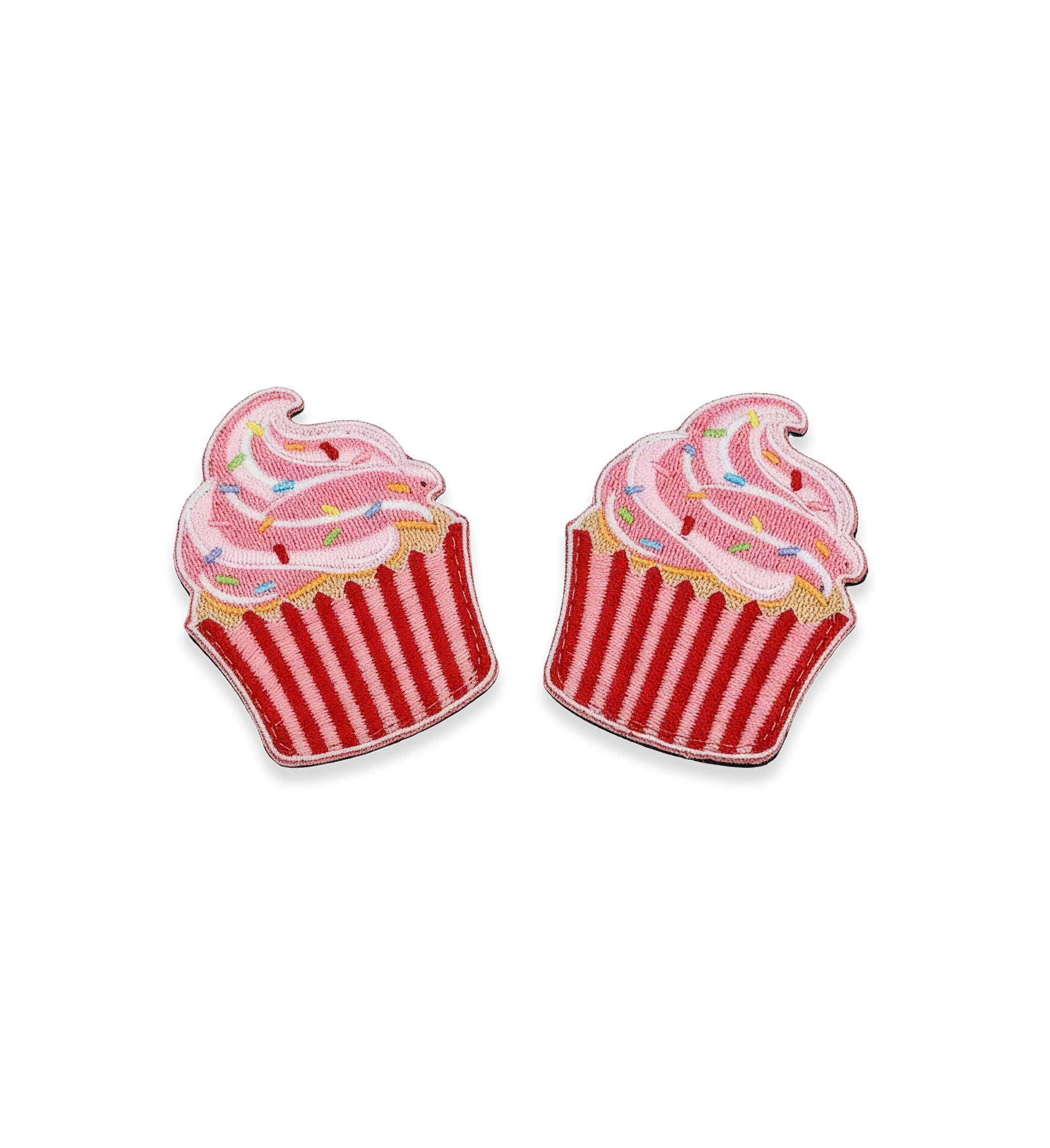 Flair Patch- Pink Cupcakes ( 2 patches)