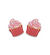 Flair Patch- Pink Cupcakes ( 2 patches)