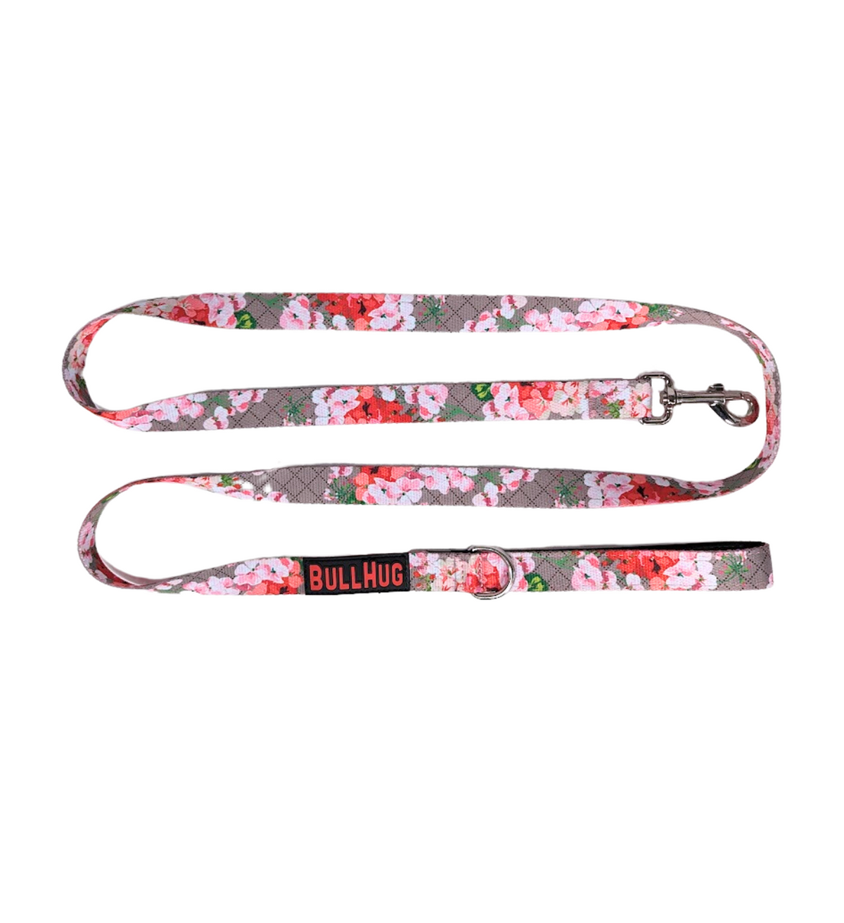 Pink Floral BullHug 6ft Dog Leash – Padded Handle
