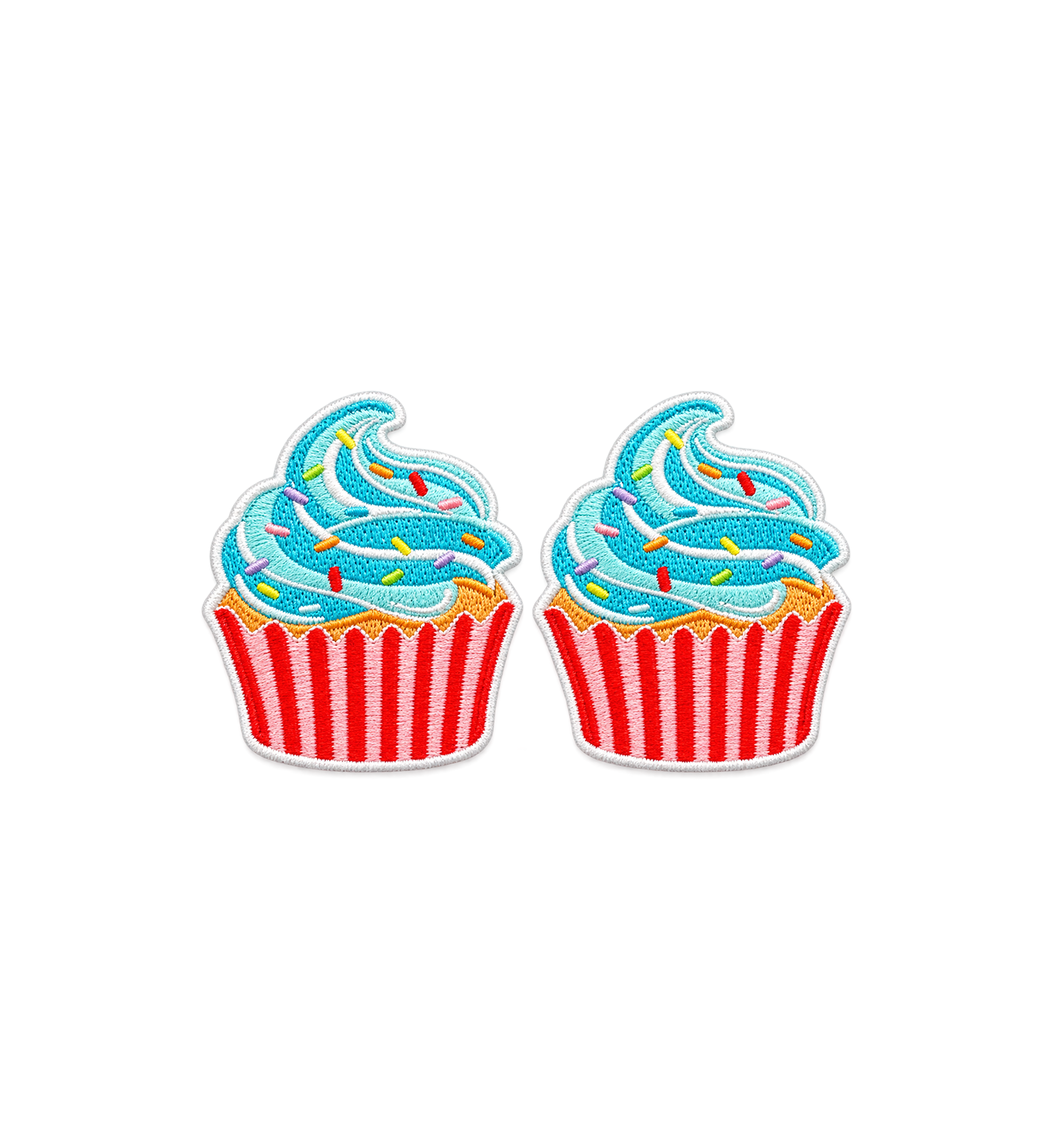 Flair Patches - Blue Cupcakes   ( 2 patches)