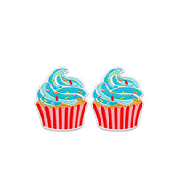 Flair Patches - Blue Cupcakes   ( 2 patches)