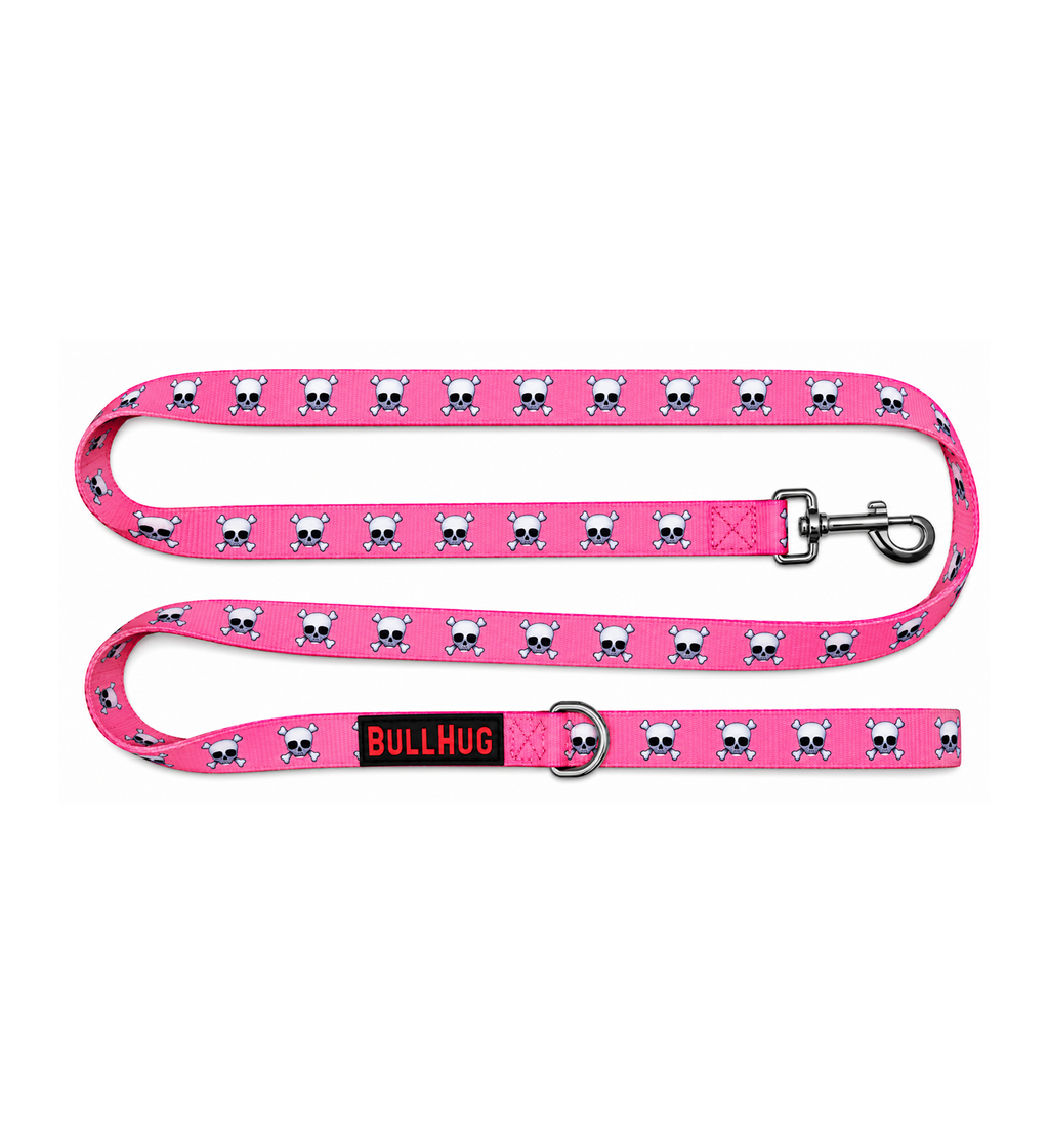 "PINK SKULLS" 6FT BULLHUG LEASH