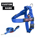 Royal Blue BullHug Dog Harness & Leash Combo