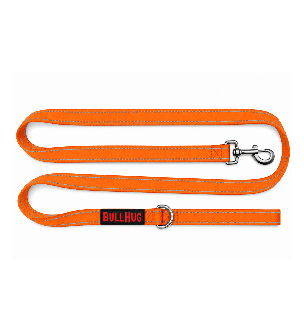 Neon Orange BullHug 6ft Dog Leash – Padded Handle