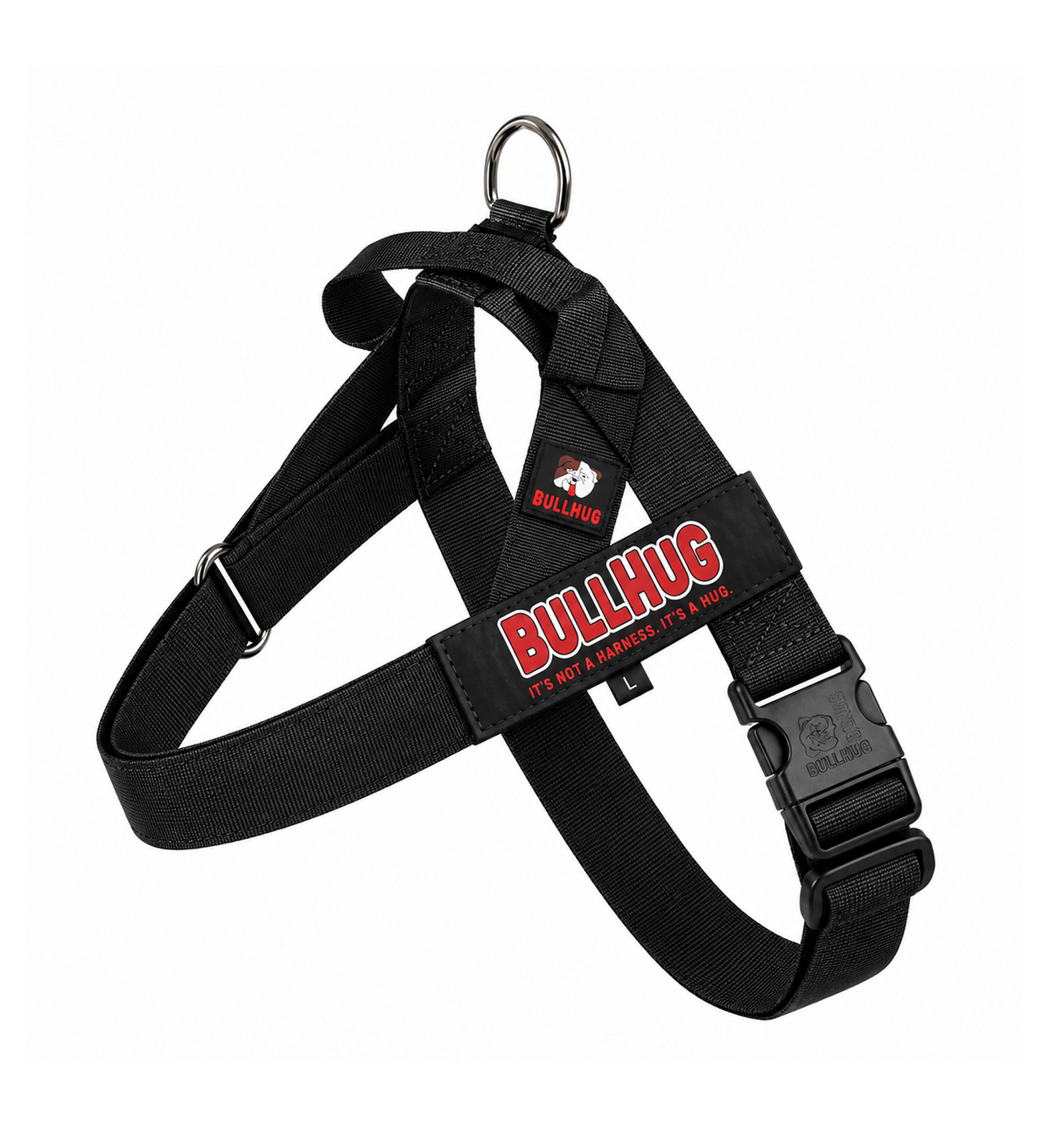 Black BullHug Dog Harness & Leash Combo