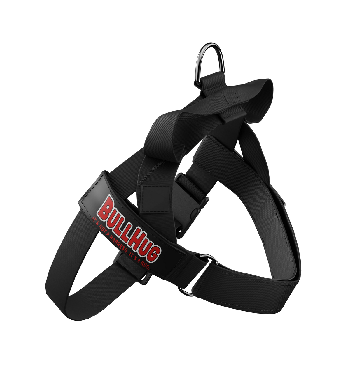 Black BullHug Dog Harness & Leash Combo