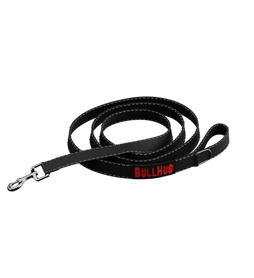 Black BullHug Dog Harness & Leash Combo