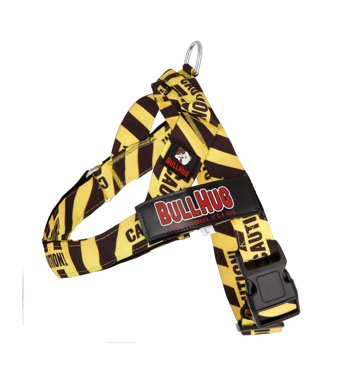 Caution BullHug Dog Harness & Leash Combo