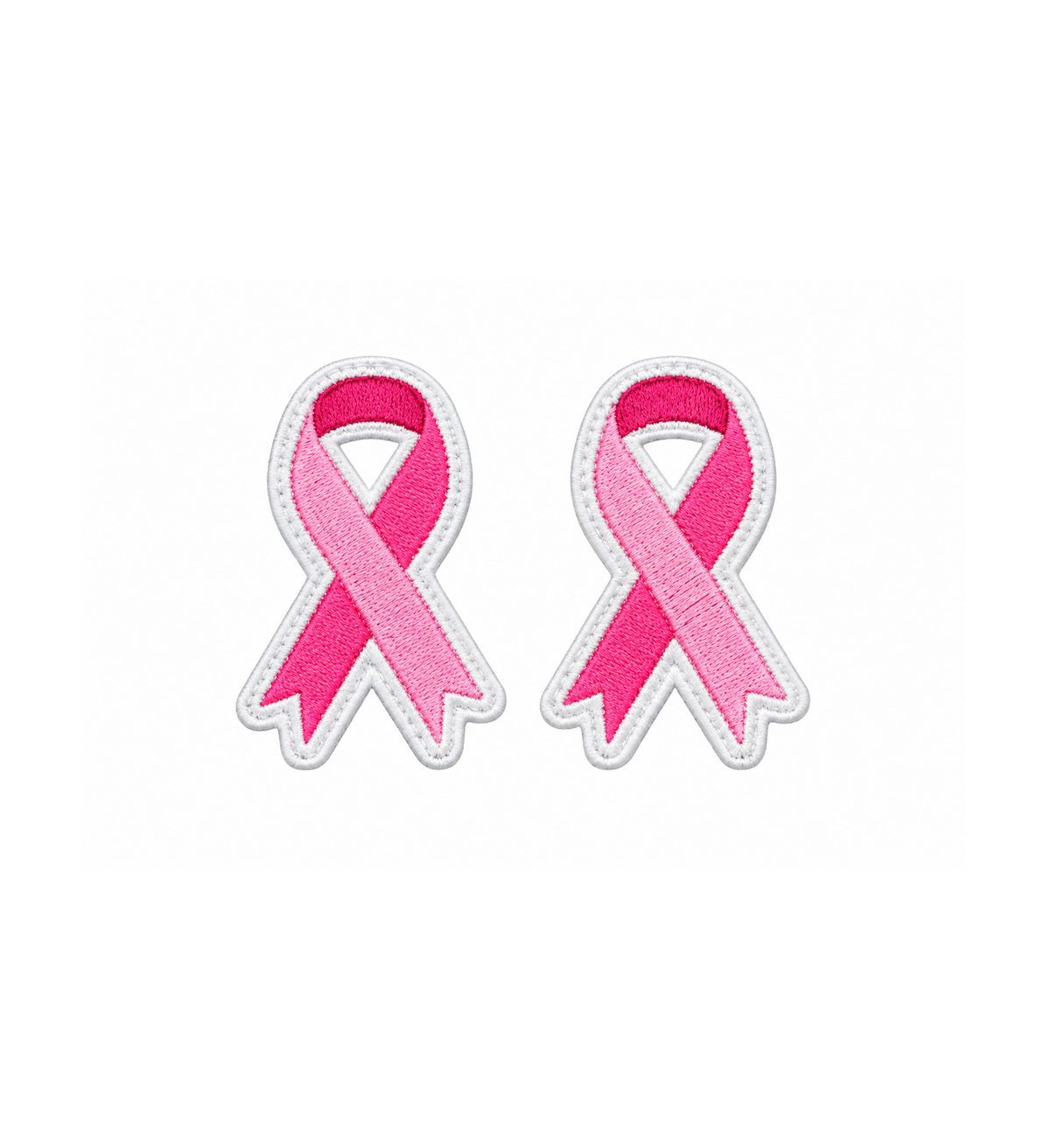 "BREAST CANCER RIBBON" ( 2 PATCHES)