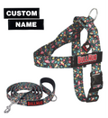 Tropical Birds BullHug Dog Harness & Leash Combo