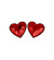 Flair Patch- Sequin Hearts (2 patches)