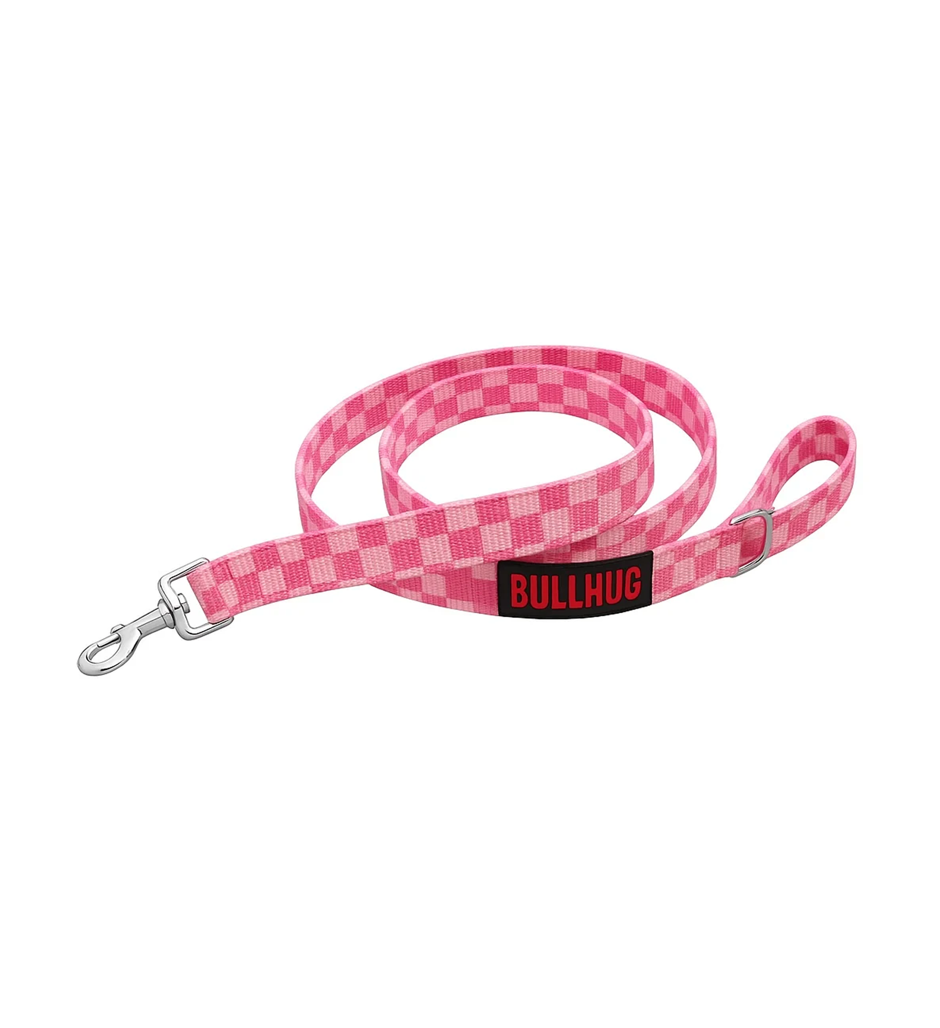 Pink Checkers BullHug 6ft Dog Leash – Padded Handle