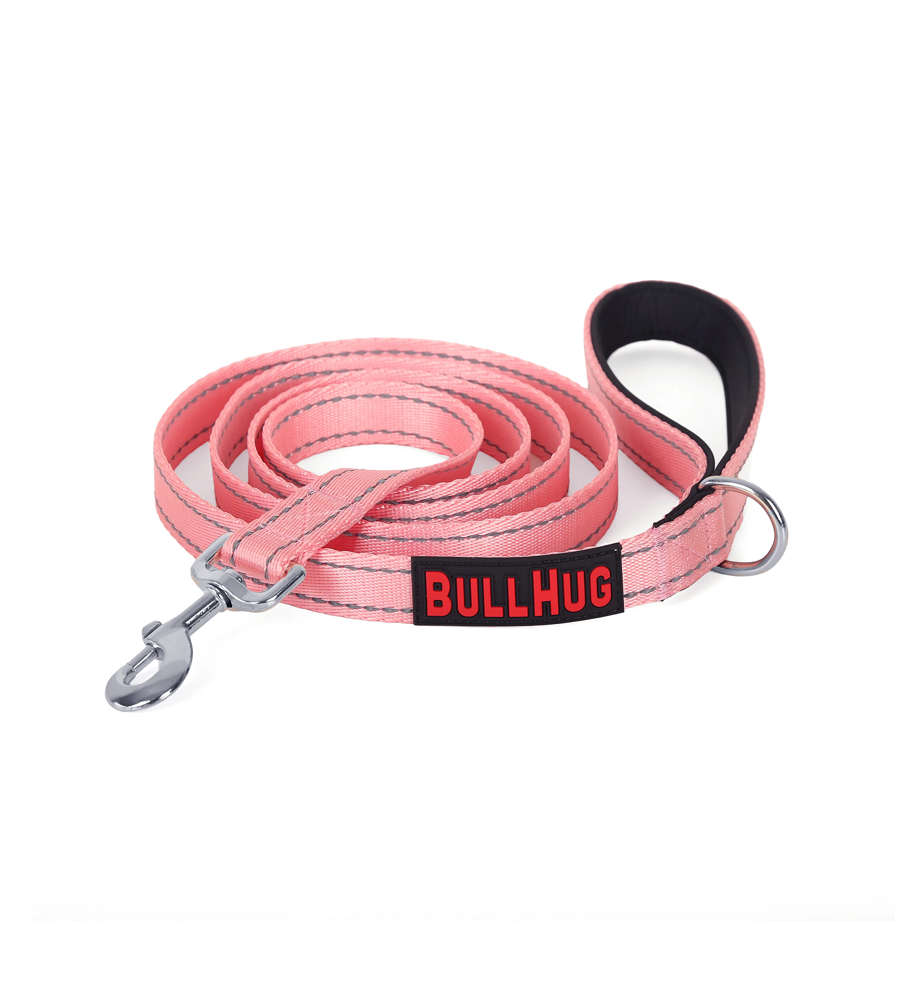 Baby Pink BullHug 6ft Dog Leash – Padded Handle