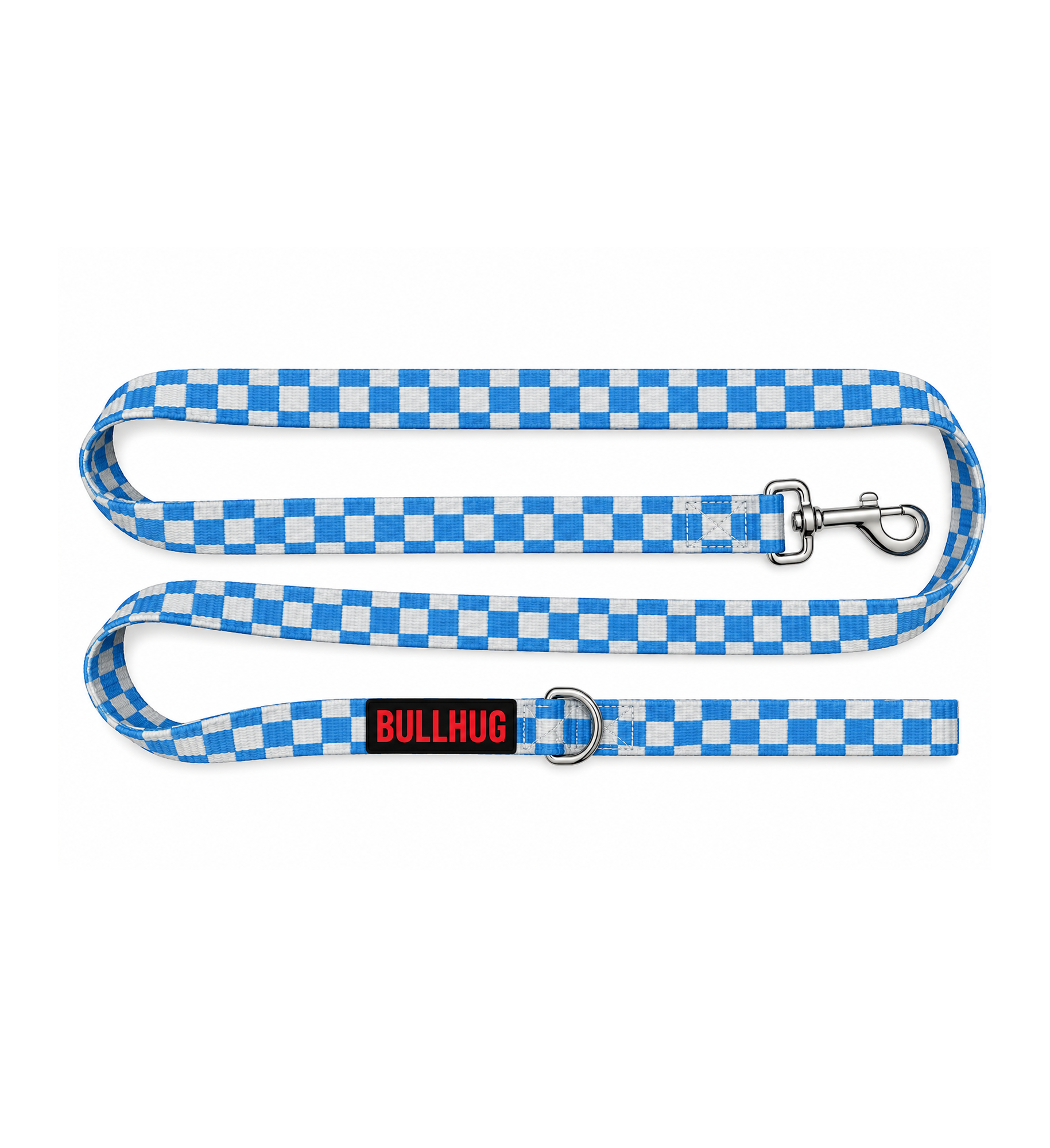 Blue Checkers BullHug 6ft Dog Leash – Padded Handle