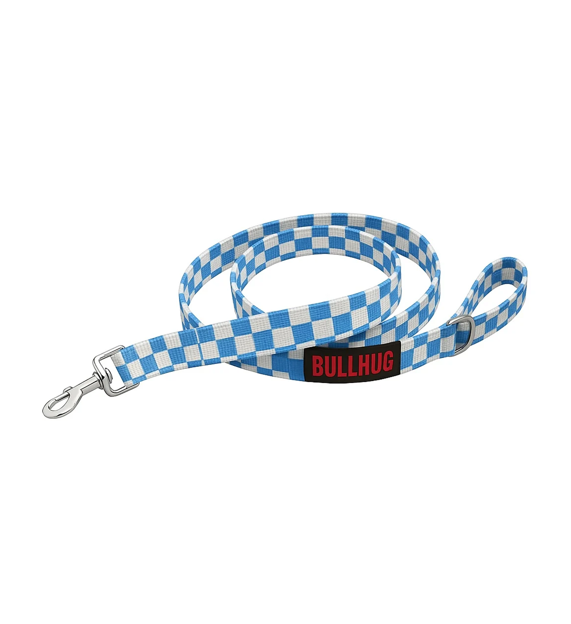 Blue Checkers BullHug 6ft Dog Leash – Padded Handle
