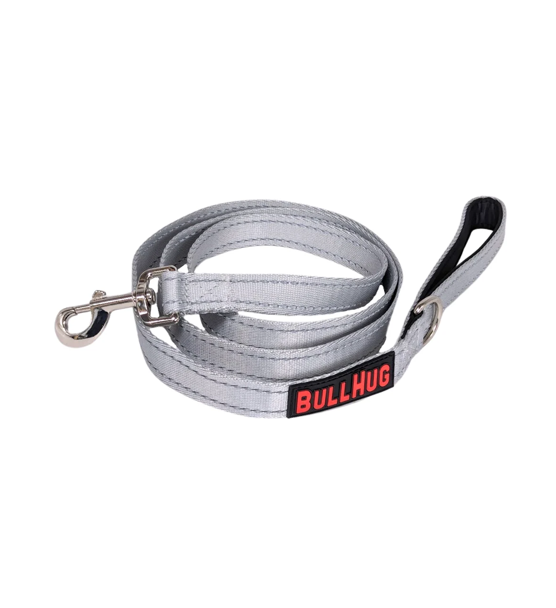 Silver BullHug 6ft Dog Leash – Padded Handle