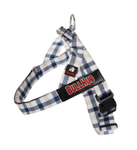 Blue & Tan Plaid BullHug Dog Harness – Non-Choking, Adjustable