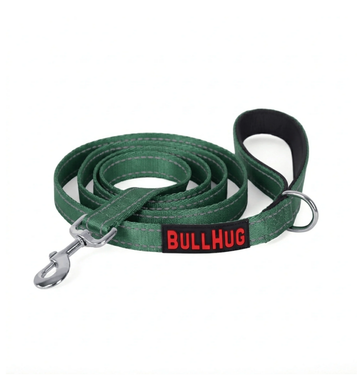 Hunter Green BullHug 6ft Dog Leash – Padded Handle
