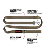 Taupe BullHug 6ft Dog Leash – Padded Handle