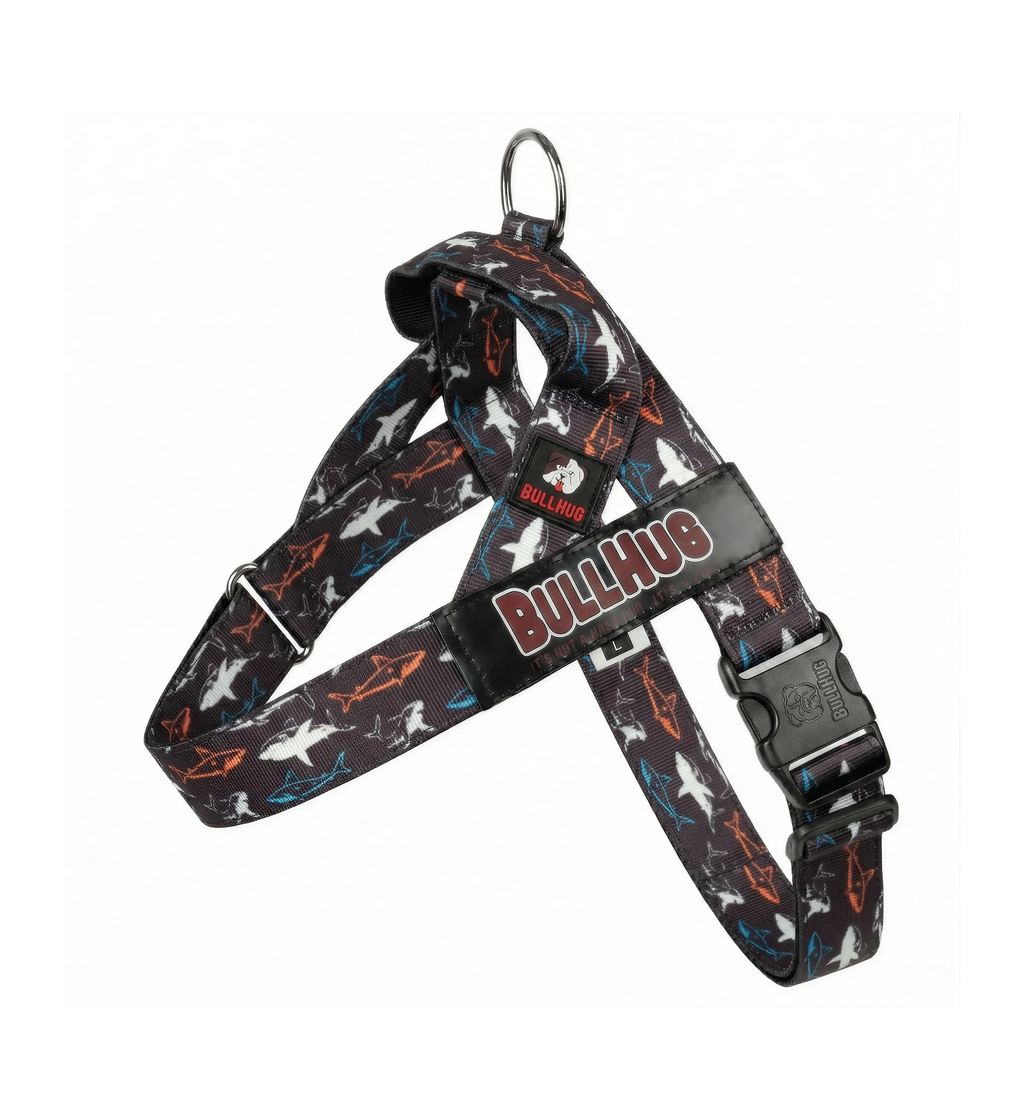 Shark BullHug Dog Harness & Leash Combo