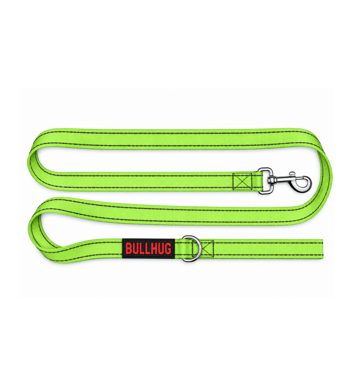 Neon Green BullHug 6ft Dog Leash – Padded Handle