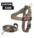 Taupe BullHug Dog Harness & Leash Combo