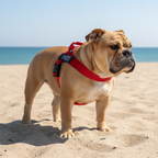 Fire Truck Red BullHug Dog Harness & Leash Combo