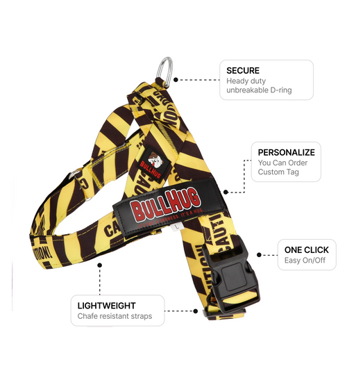 Caution BullHug Dog Harness – Non-Choking, Adjustable
