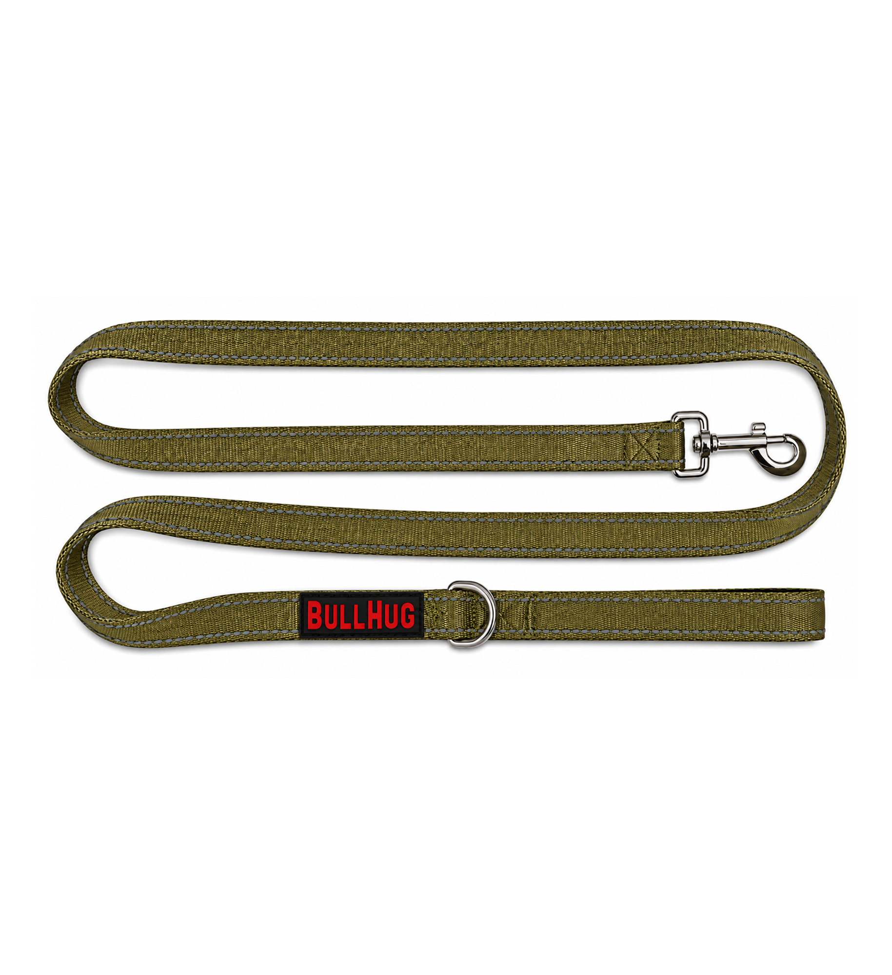 Olive Green BullHug 6ft Dog Leash – Padded Handle
