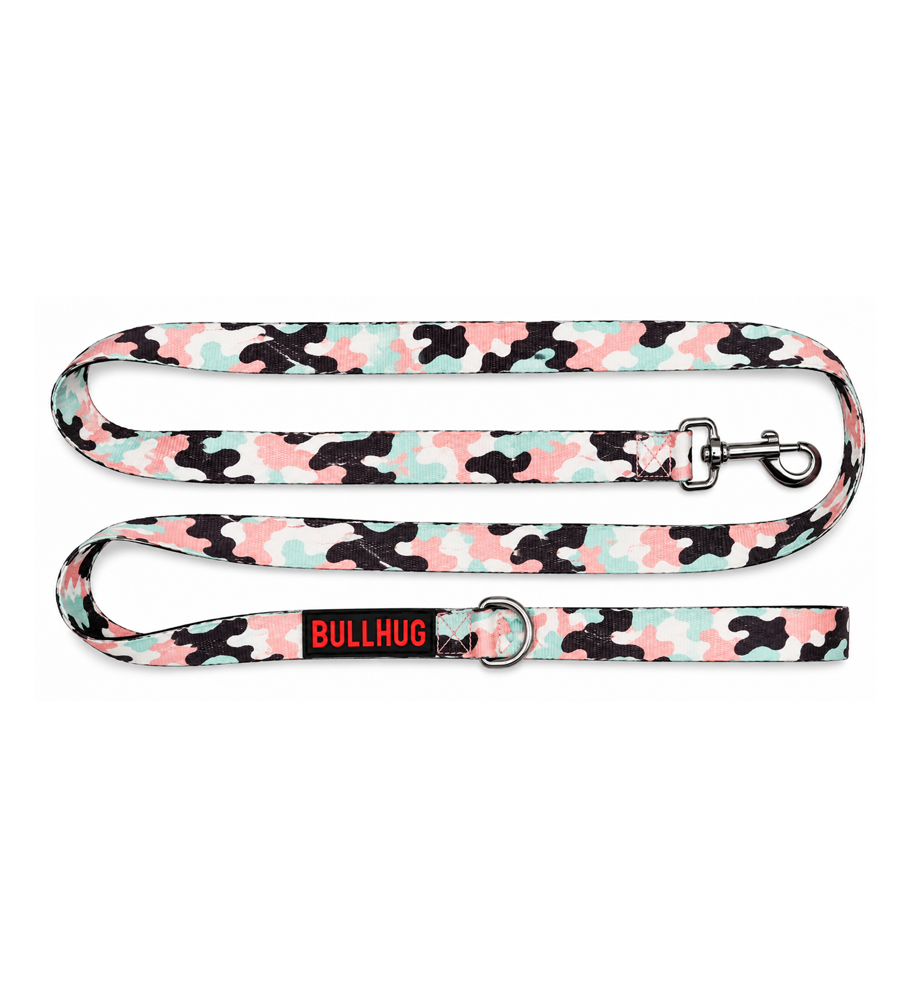 Pink & Mint Camouflage BullHug 6ft Dog Leash – Padded Handle