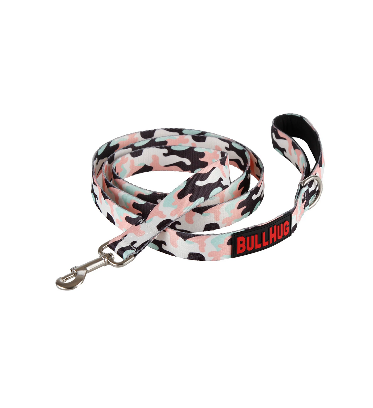 Pink & Mint Camouflage BullHug 6ft Dog Leash – Padded Handle