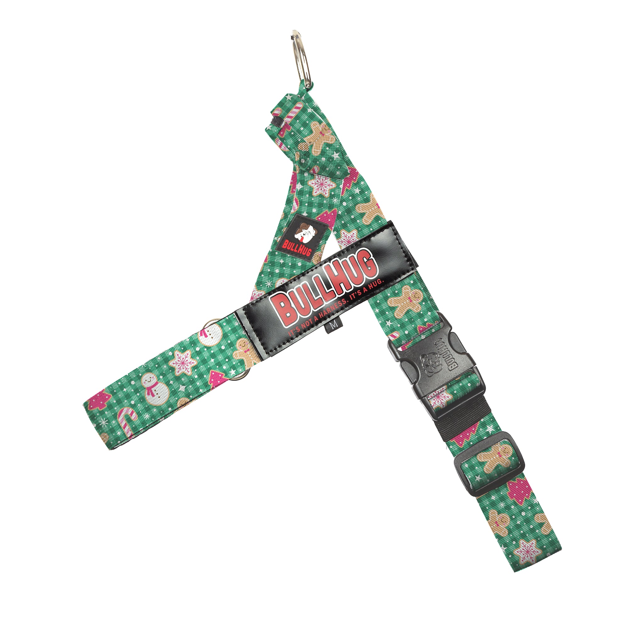 Festive Holiday Red Green Bullhug Harness for Dogs