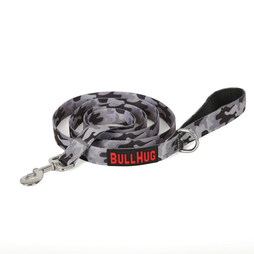 "GRAY CAMOUFLAGE " BULLHUG 6FT LEASH