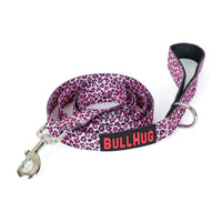 Pink Leopard BullHug 6ft Dog Leash – Padded Handle