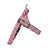BullHug Pink & Black Checkered No Pull Adjustable Dog Harness