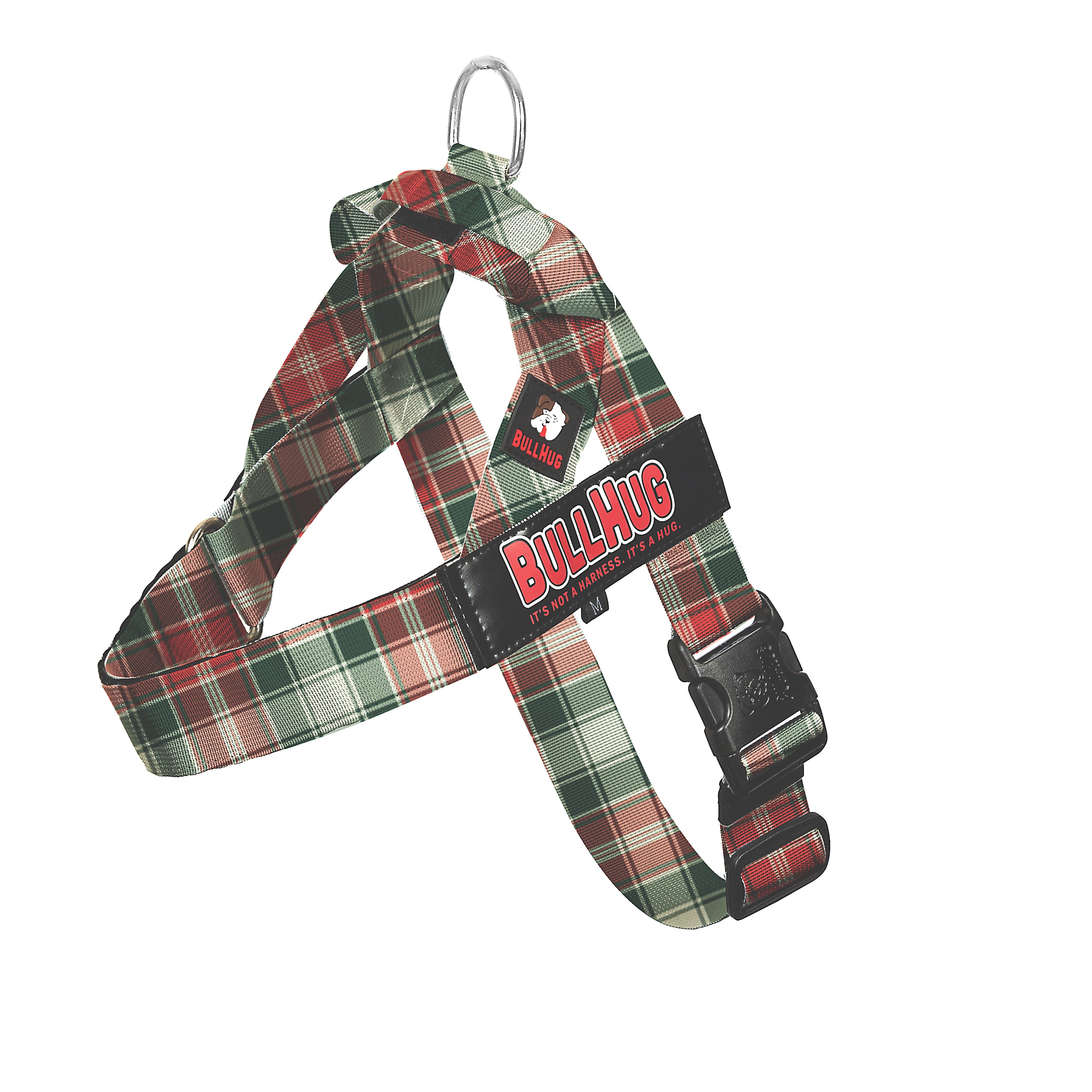 Holiday Plaid Red Green White Dog Harness