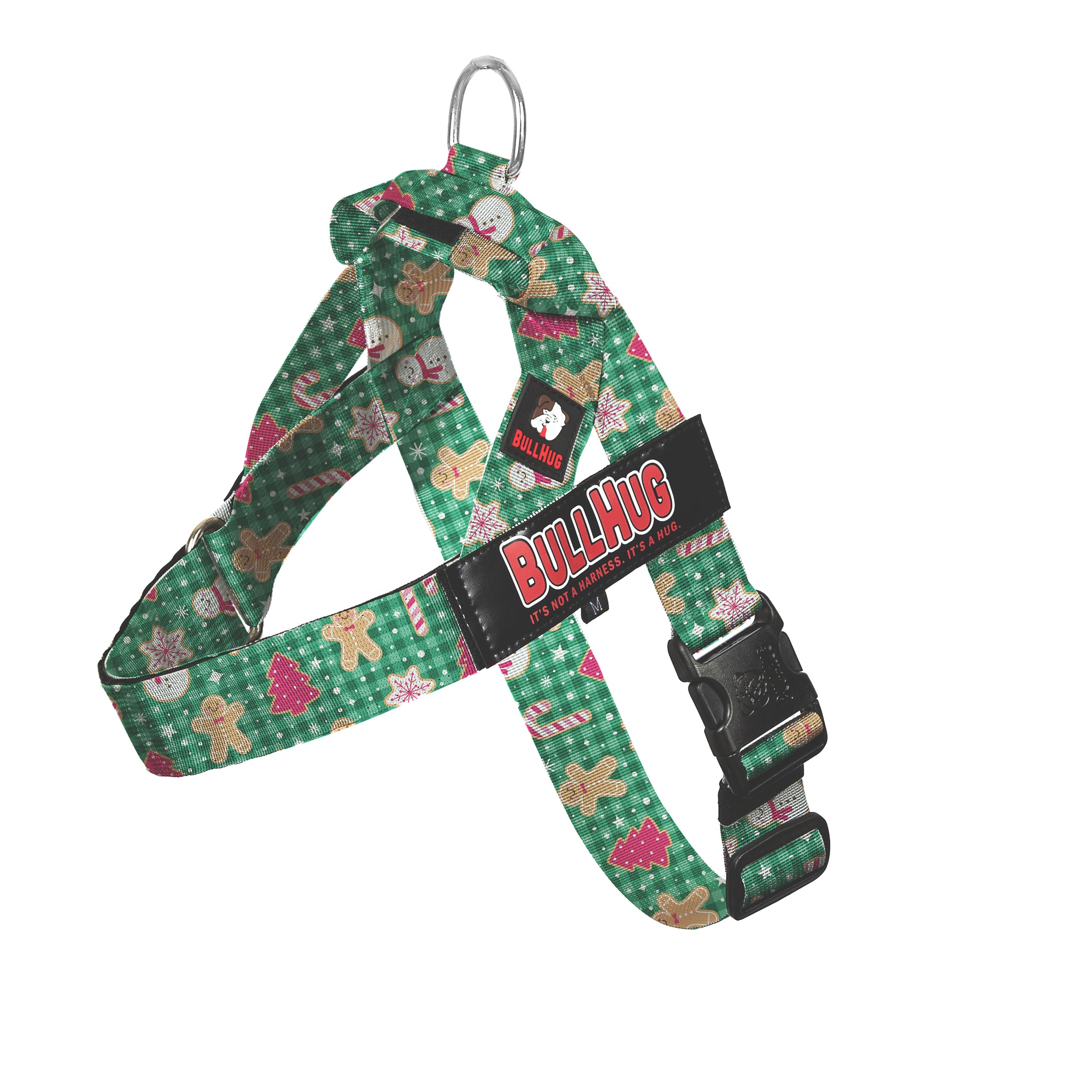 Festive Holiday Red Green Bullhug Dog Harness