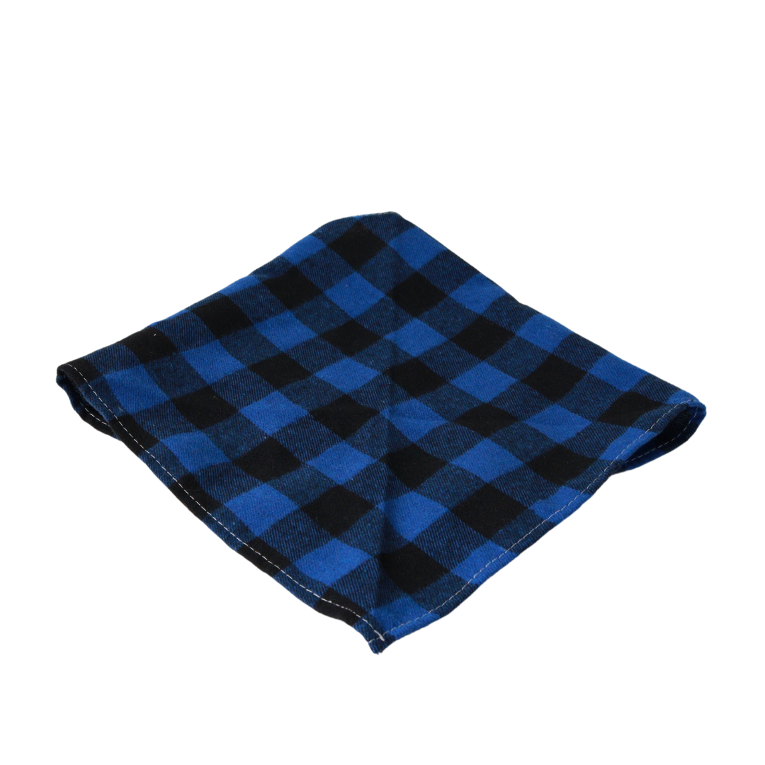 Blue Buffalo Plaid Bandana