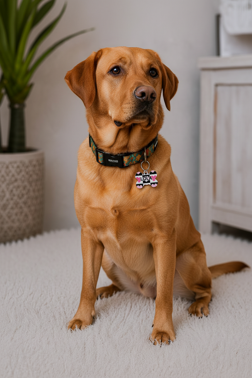 Personalized Dog Name Tag | Custom Pet ID Bone Charm