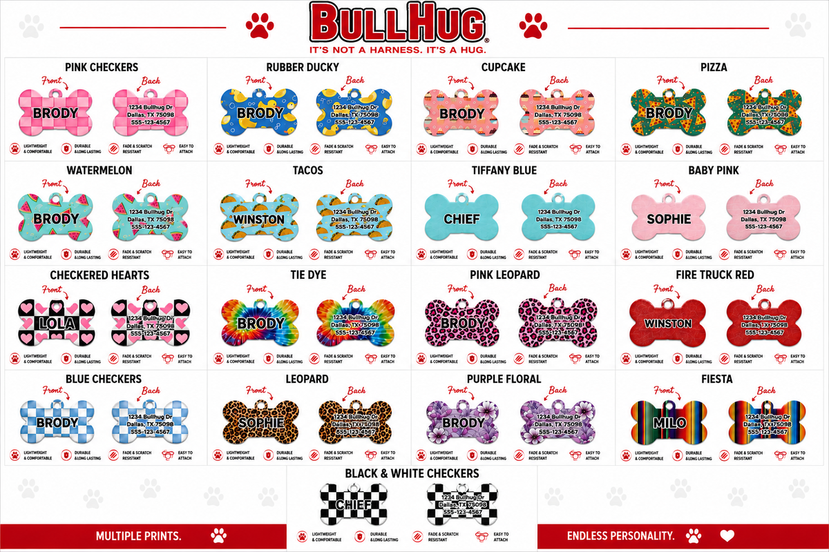 Personalized Dog Name Tag | Custom Pet ID Bone Charm