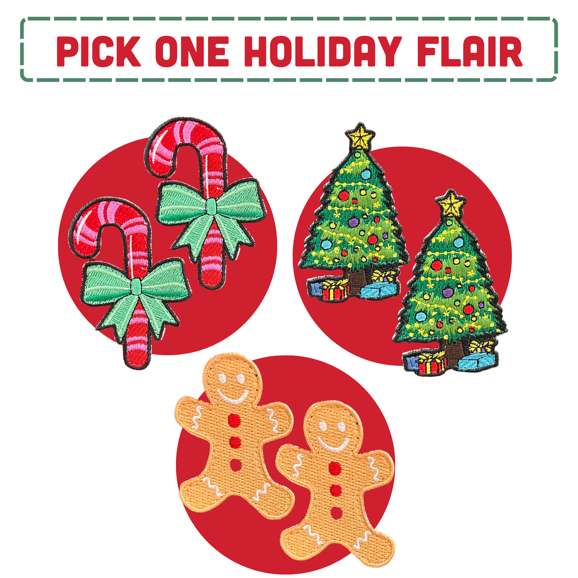 Chose One Holiday Flair Patch for Your Bullhug Dog Harness