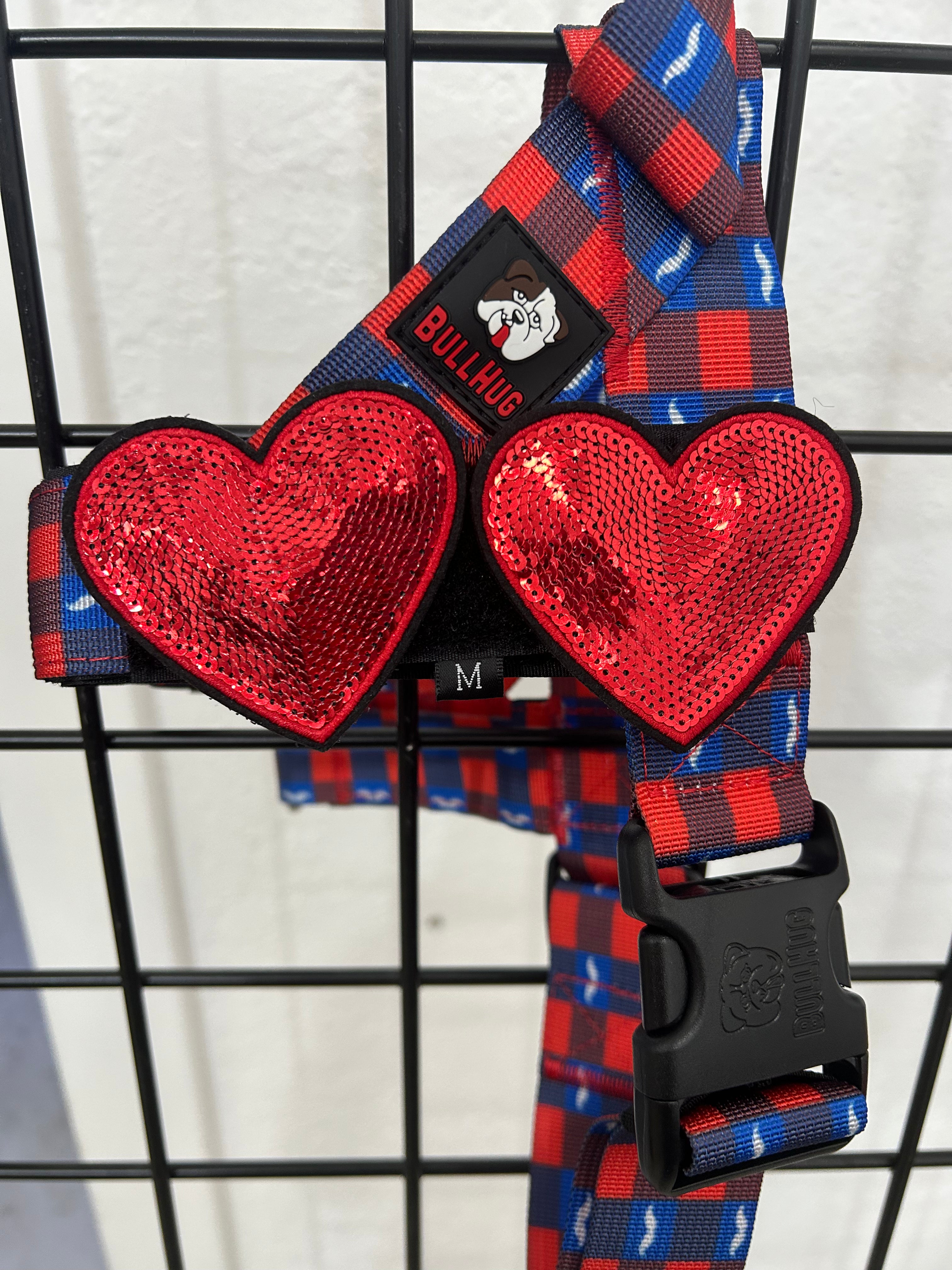 Flair Patch- Sequin Hearts (2 patches)