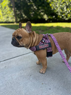 Pink Leopard BullHug Dog Harness – Non-Choking, Adjustable