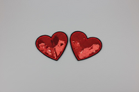 Flair Patch- Sequin Hearts (2 patches)