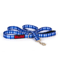 "BLUE PLAID" 6FT BULLHUG LEASH