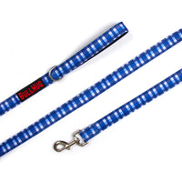 "BLUE PLAID" 6FT BULLHUG LEASH