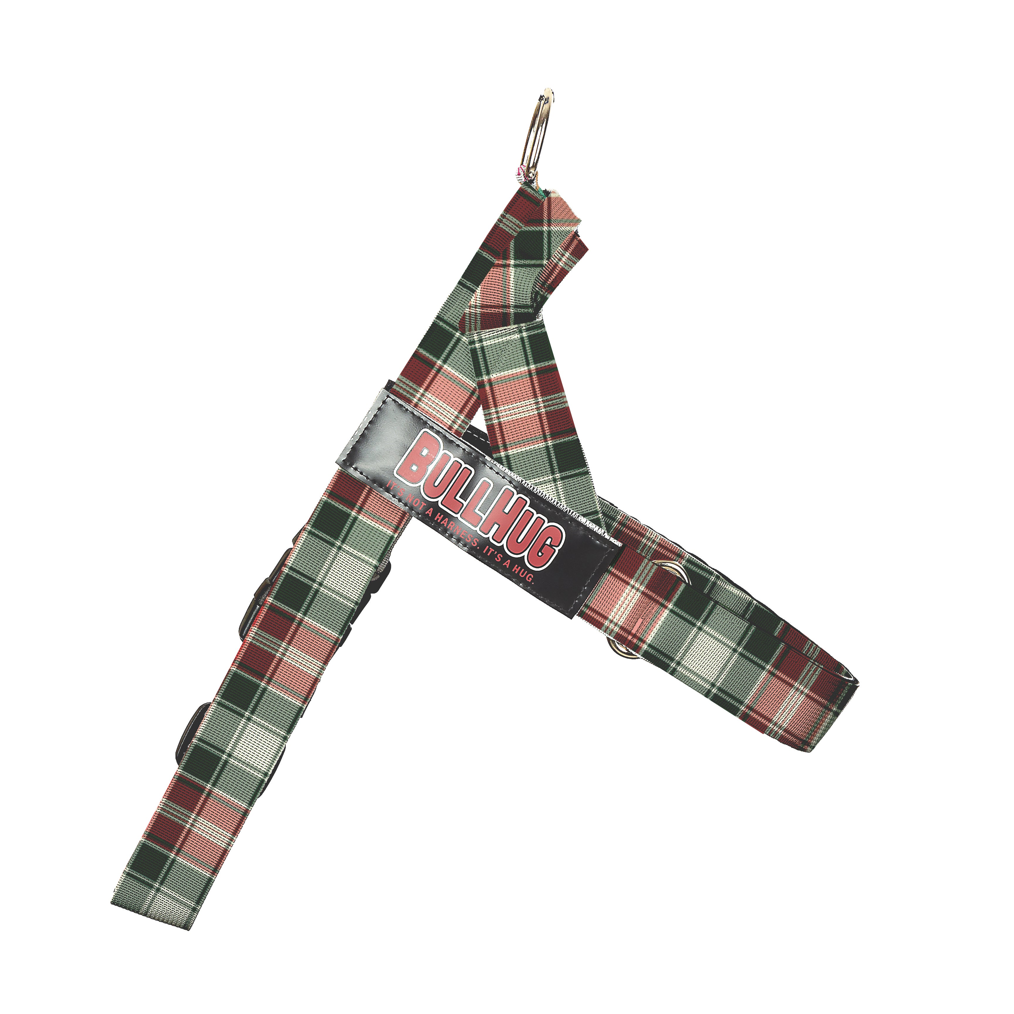 Jolly Good Plaid Red Green White Dog Harness for Broad-Chested Dogs