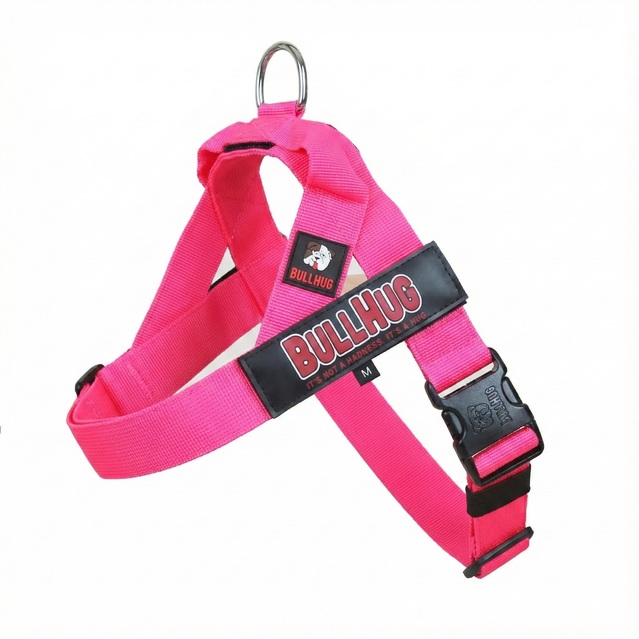 neon pink bullhug dog harness
