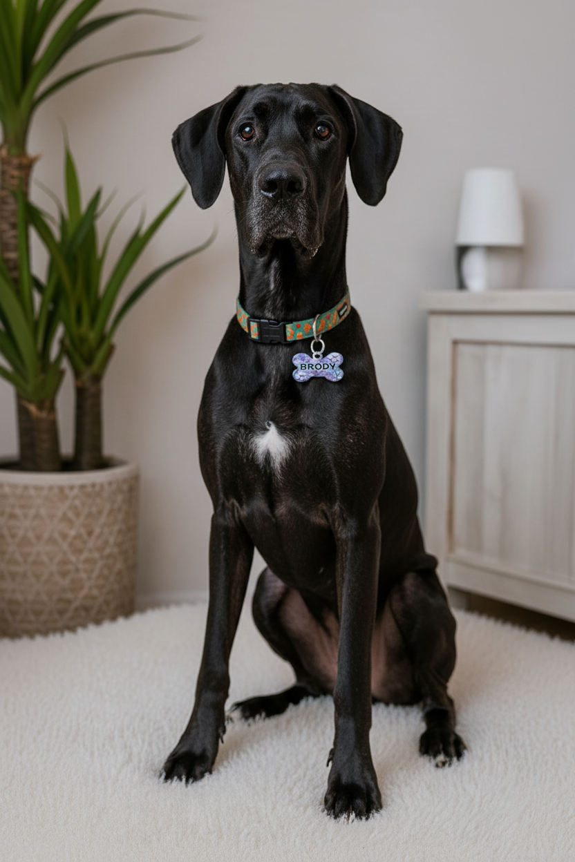 Personalized Dog Name Tag | Custom Pet ID Bone Charm